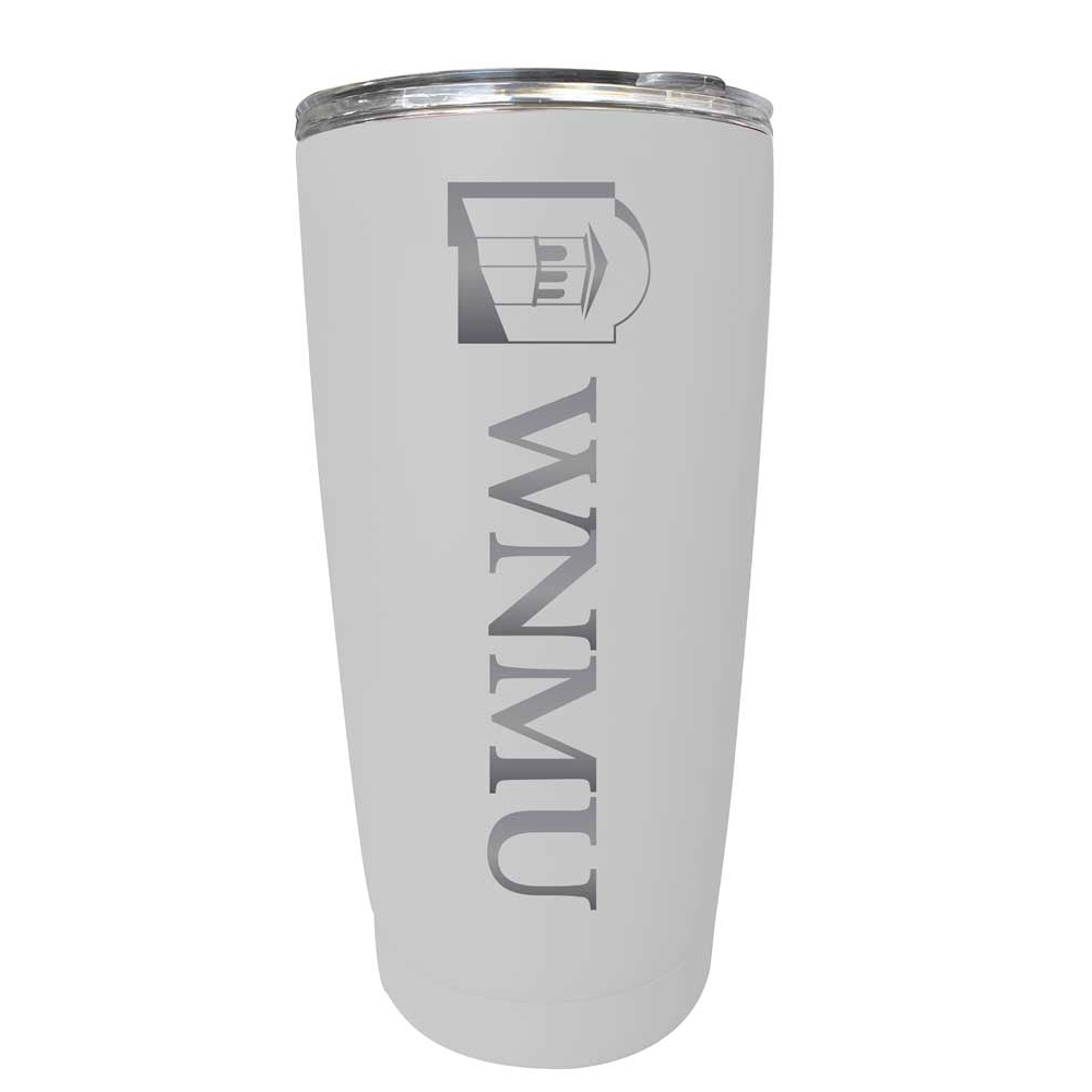 Western New Mexico University Etched 16 Oz Stainless Steel Tumbler (Choose Your Color) - White