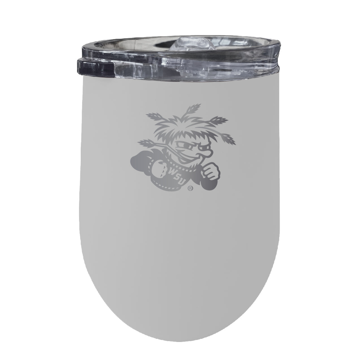 Wichita State Shockers 12 Oz Etched Insulated Wine Stainless Steel Tumbler - Choose Your Color - White