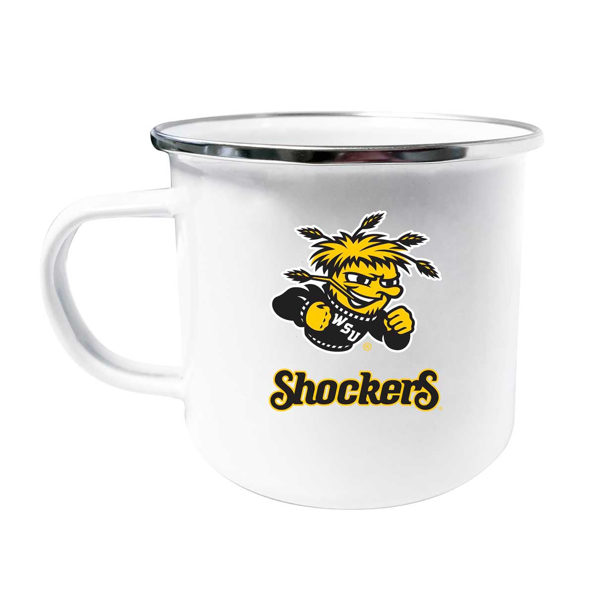 Wichita State Shockers Tin Camper Coffee Mug - Choose Your Color - White