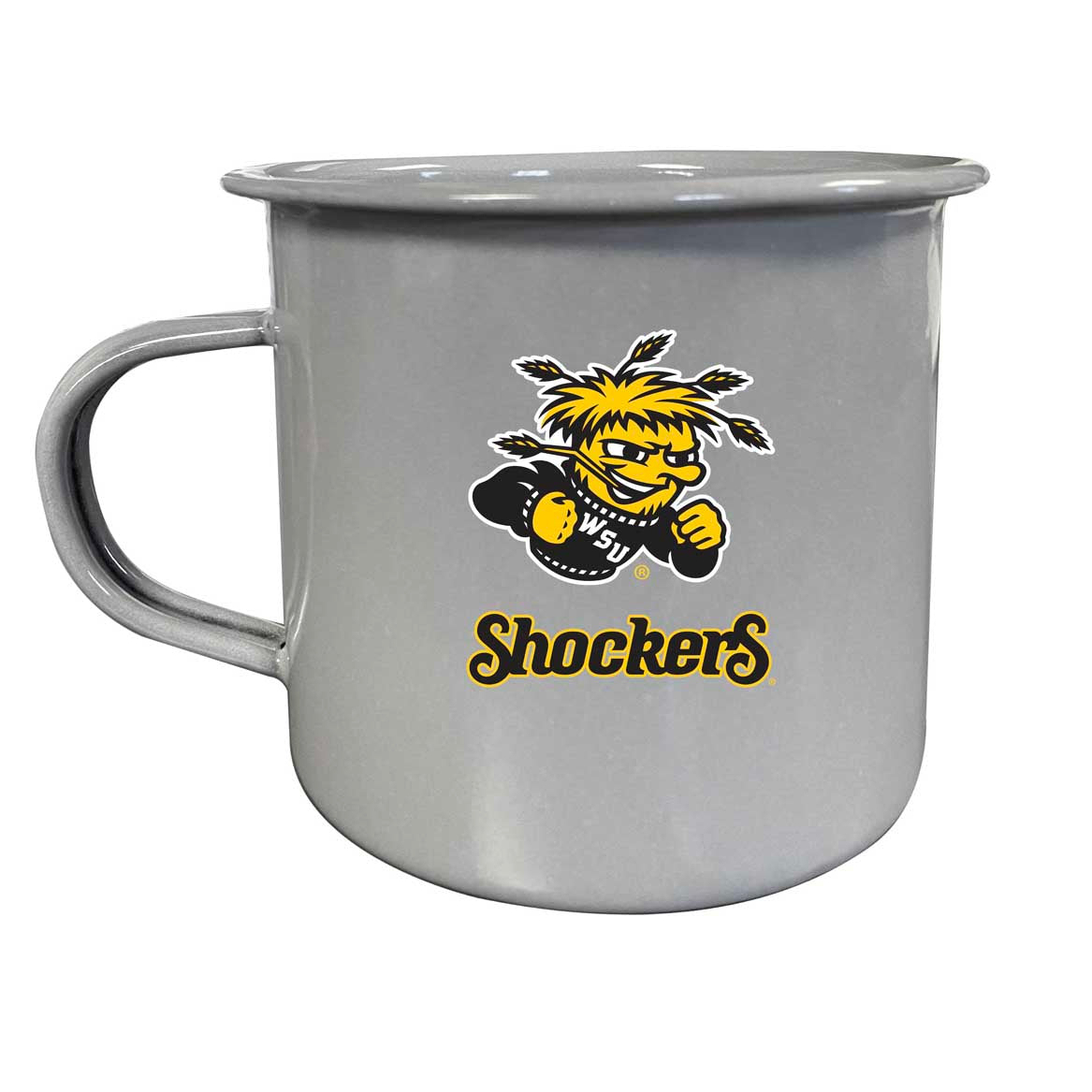 Wichita State Shockers Tin Camper Coffee Mug - Choose Your Color - Gray