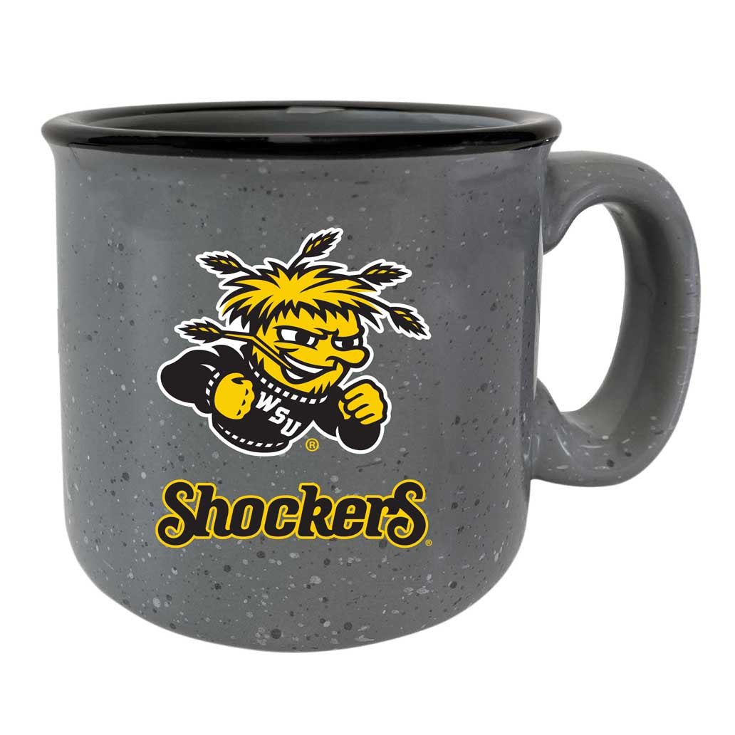 Wichita State Shockers Speckled Ceramic Camper Coffee Mug - Choose Your Color - Navy