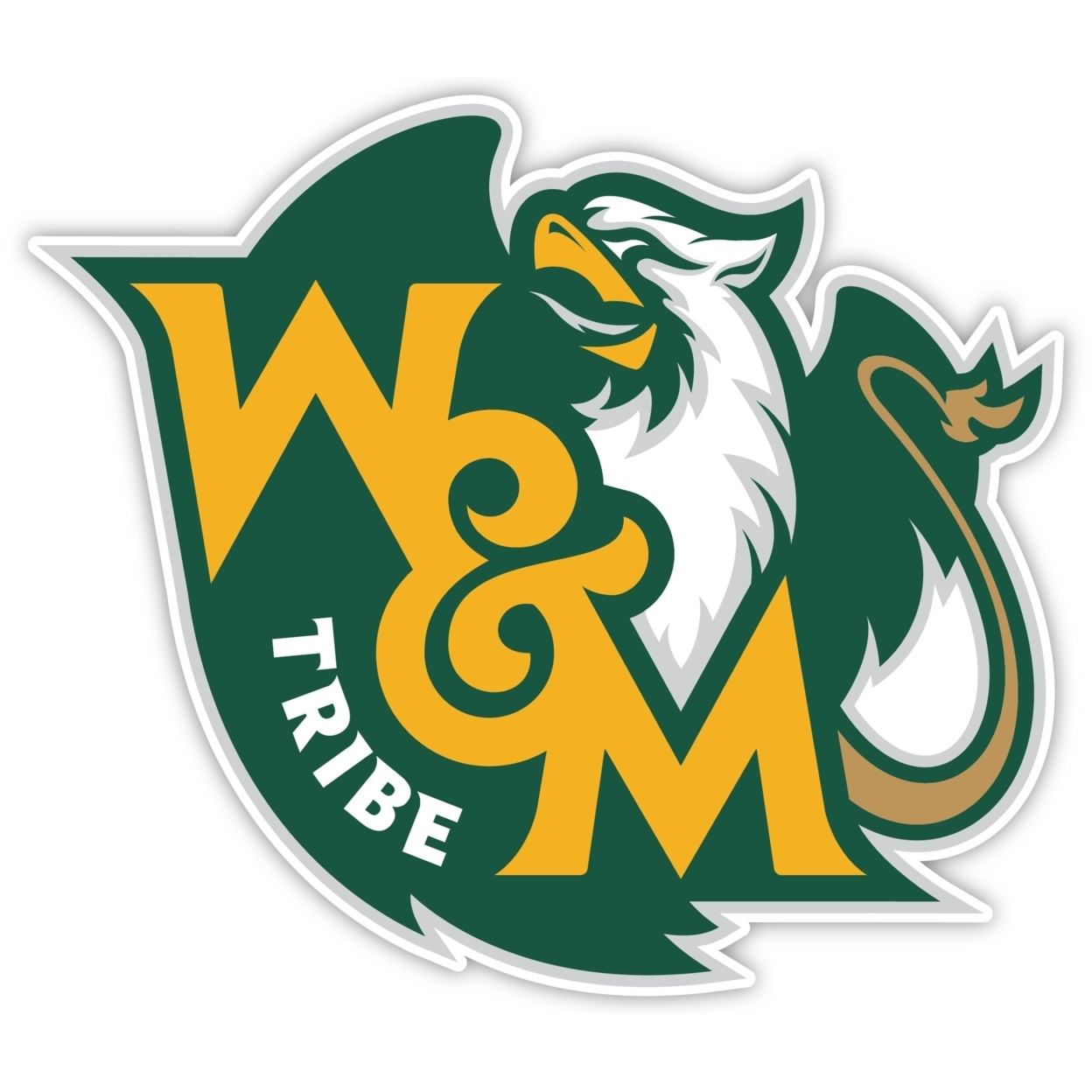 William And Mary 6 Inch Vinyl Mascot Decal Sticker - 4, 2-Inch