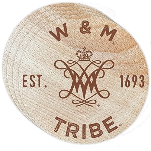 William And Mary Coasters Choice Of Marble Of Acrylic - Wood (4-Pack)