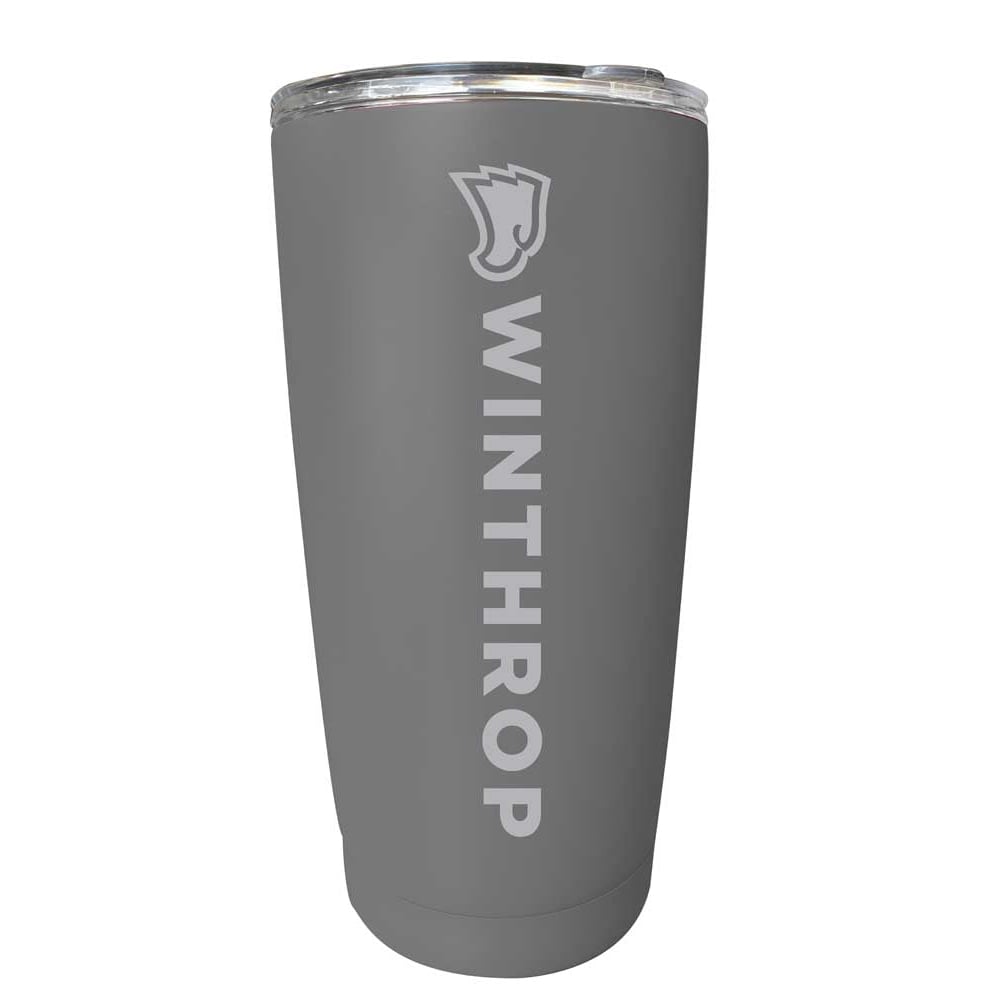 Winthrop University Etched 16 Oz Stainless Steel Tumbler (Gray) - Gray
