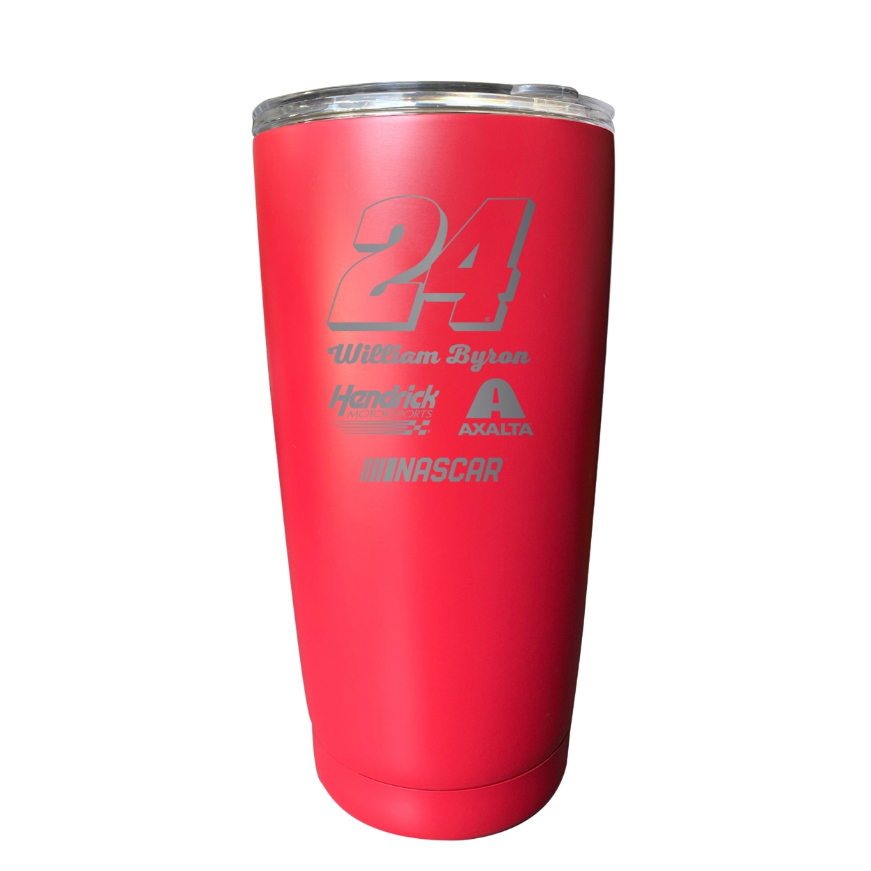 William Byron NASCAR #24 Etched 16 Oz Stainless Steel Tumbler - Red