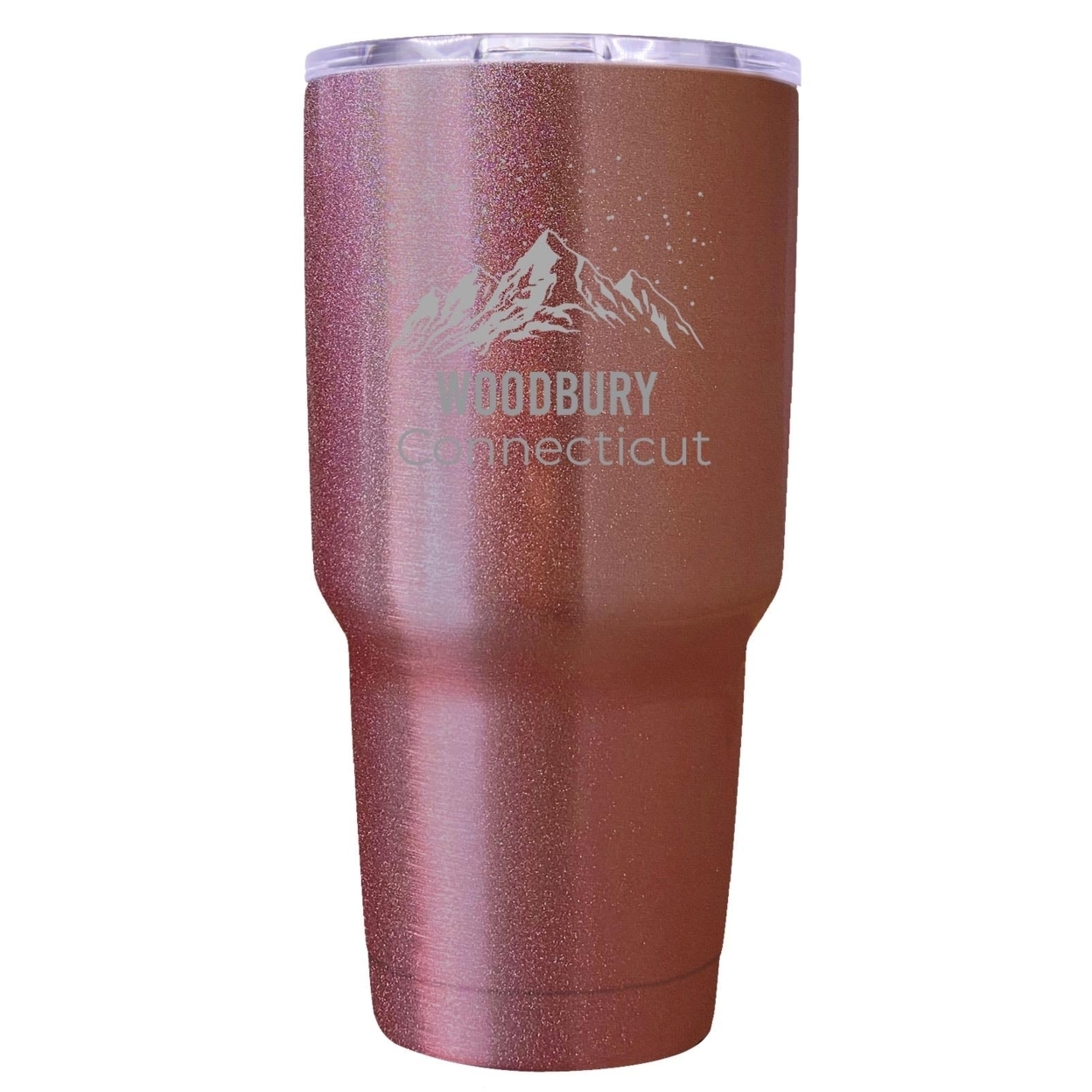 Woodbury Connecticut Ski Snowboard Winter Souvenir Laser Engraved 24 Oz Insulated Stainless Steel Tumbler - Rose Gold