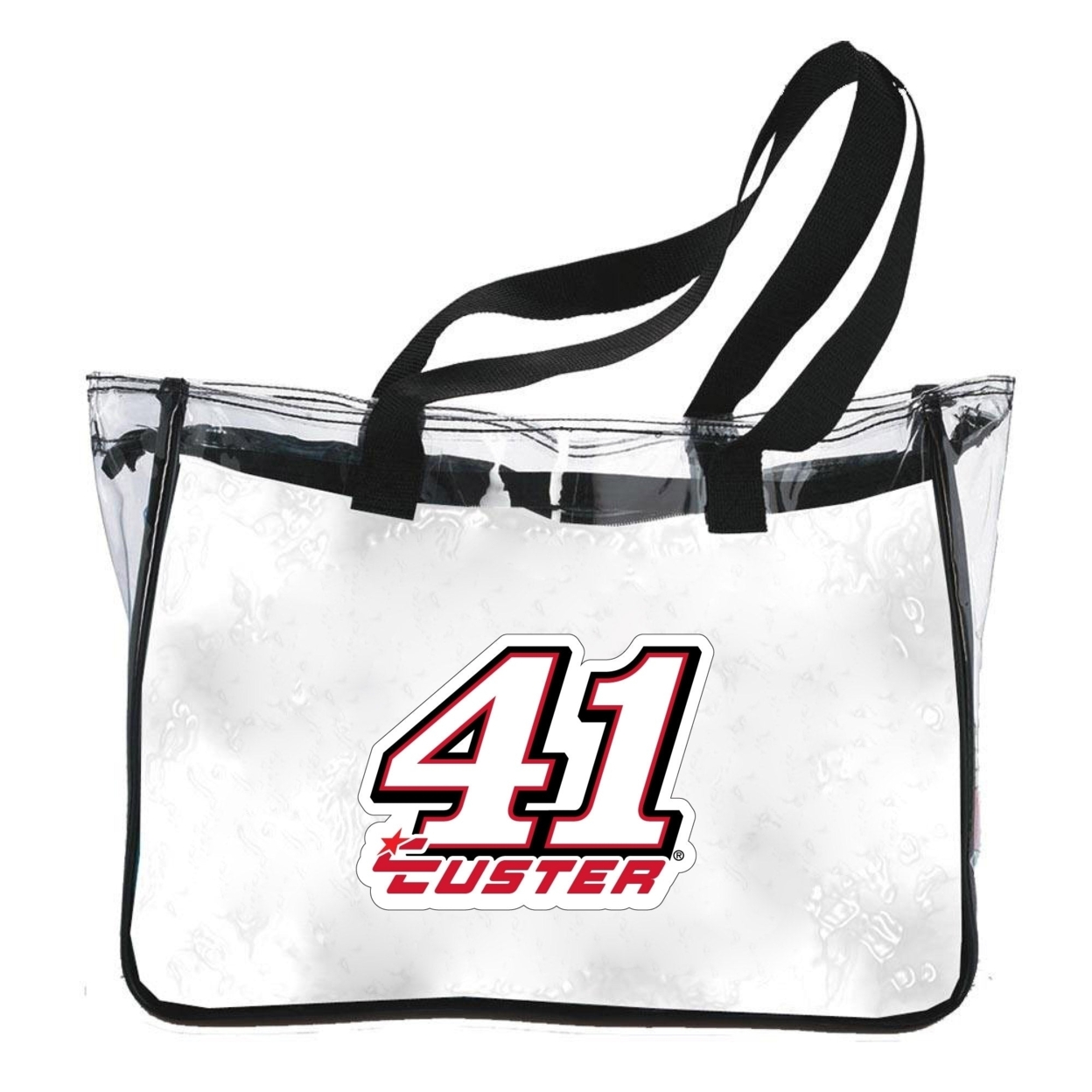 CC Cole Custer #41 NASCAR Plastic Clear Tote Bag