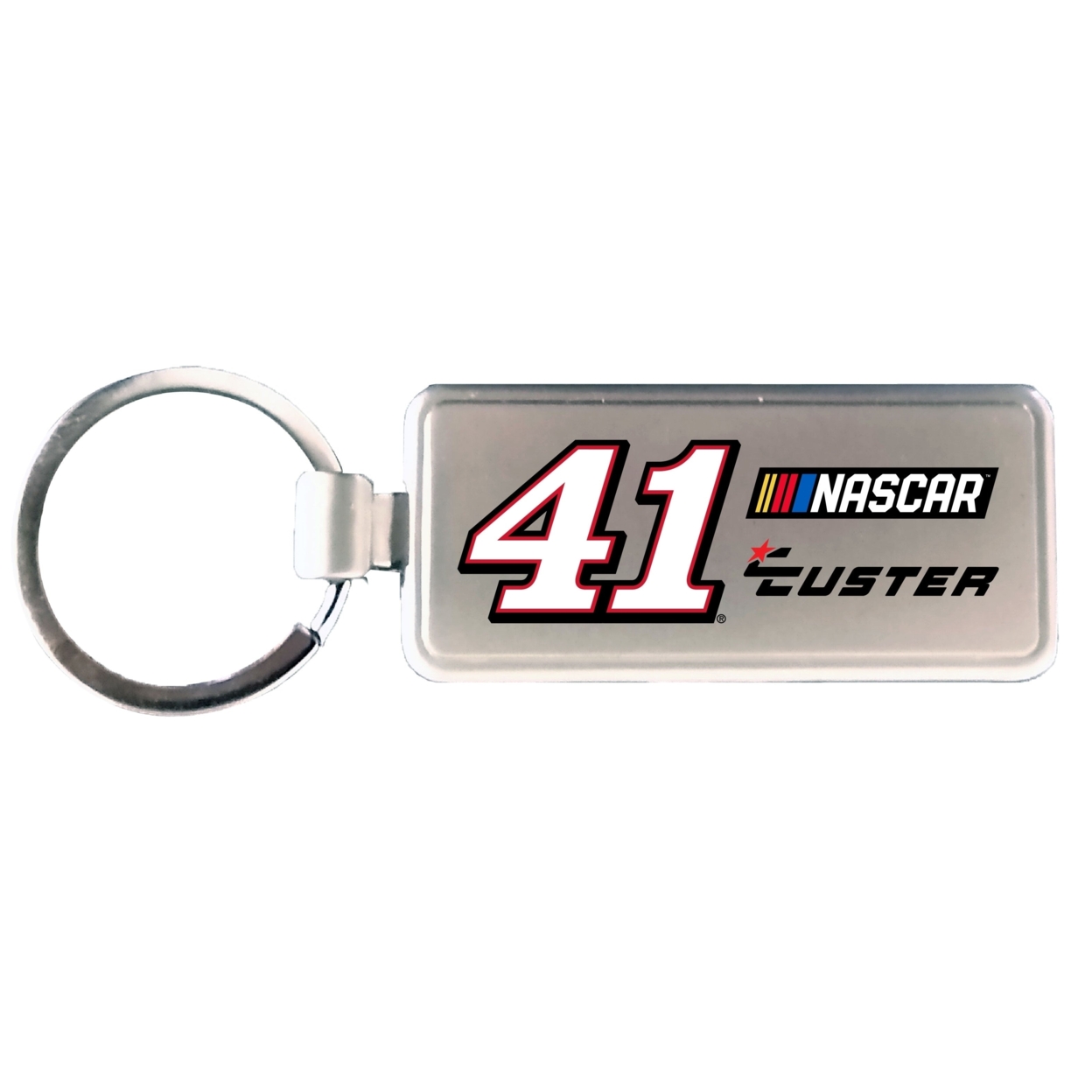 R And R Imports CC Cole Custer #41 NASCAR Metal Keychain
