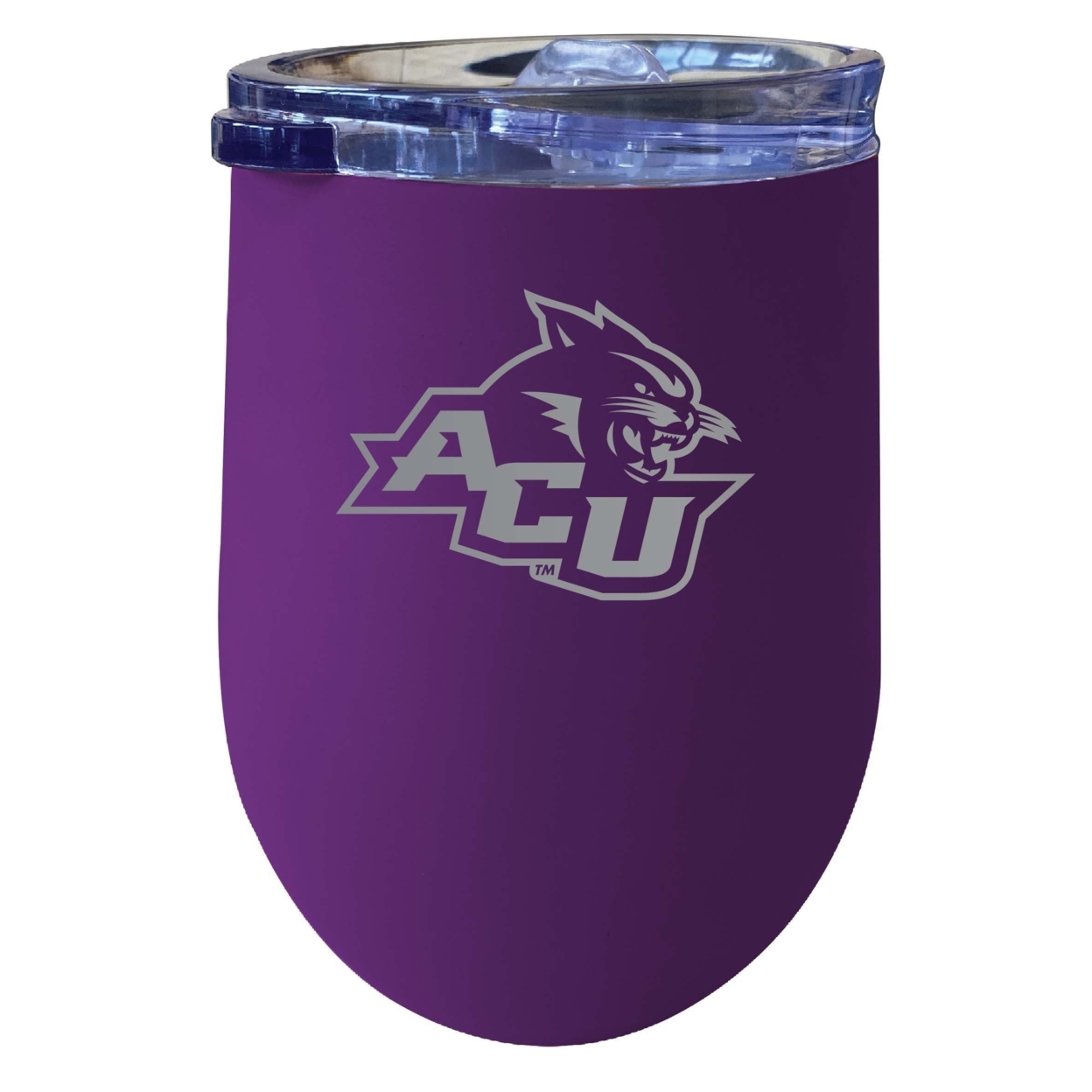 Abilene Christian University 12 Oz Etched Insulated Wine Stainless Steel Tumbler Purple