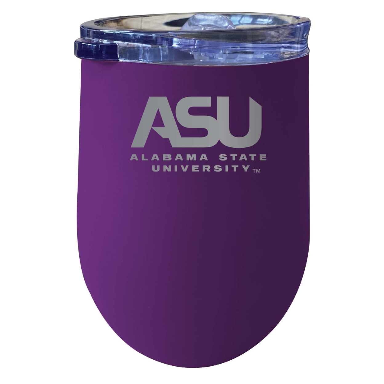 Alabama State University 12 Oz Etched Insulated Wine Stainless Steel Tumbler Purple