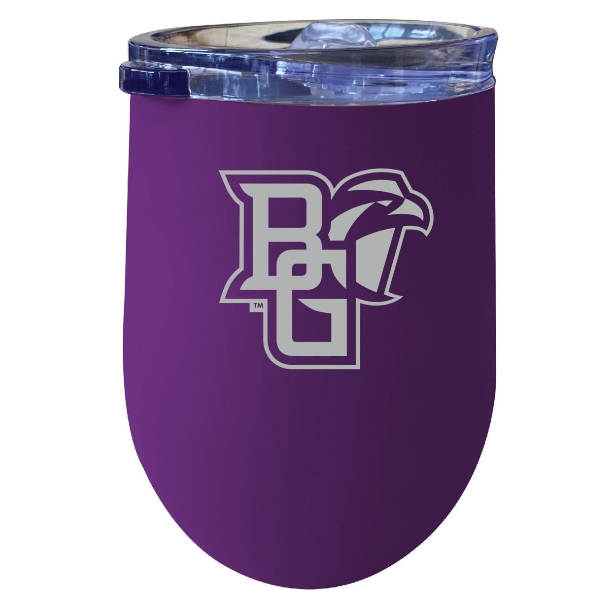 Bowling Green Falcons 12 Oz Etched Insulated Wine Stainless Steel Tumbler Purple