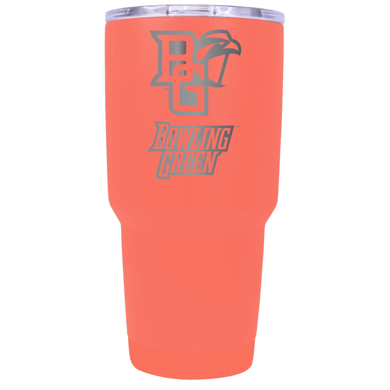 Bowling Green Falcons 30 Oz Laser Engraved Stainless Steel Insulated Tumbler Coral.