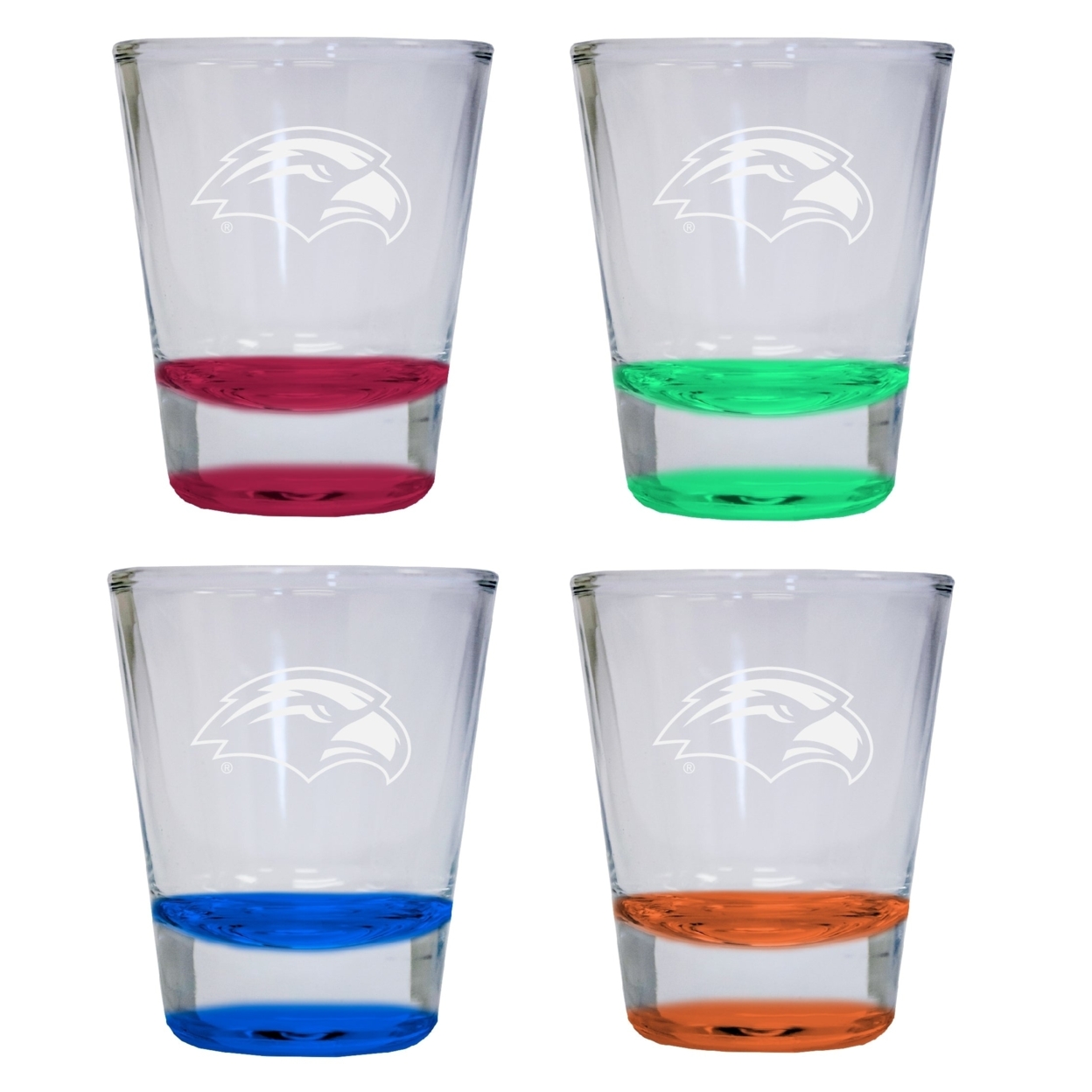 Bowling Green Falcons Etched Round Shot Glass