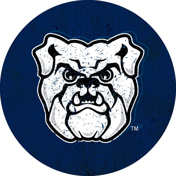 Butler Bulldogs Distressed Wood Grain 4 Round Magnet