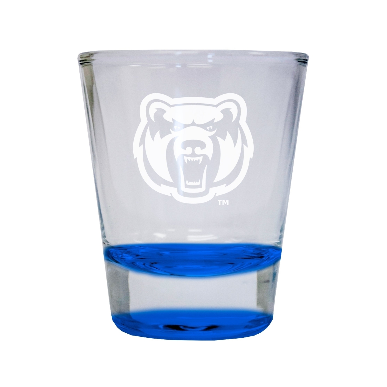 Central Arkansas Bears Etched Round Shot Glass 2 Oz Blue
