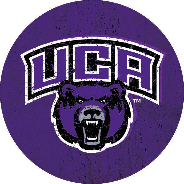 Central Arkansas Bears Distressed Wood Grain 4 Inch Round Magnet