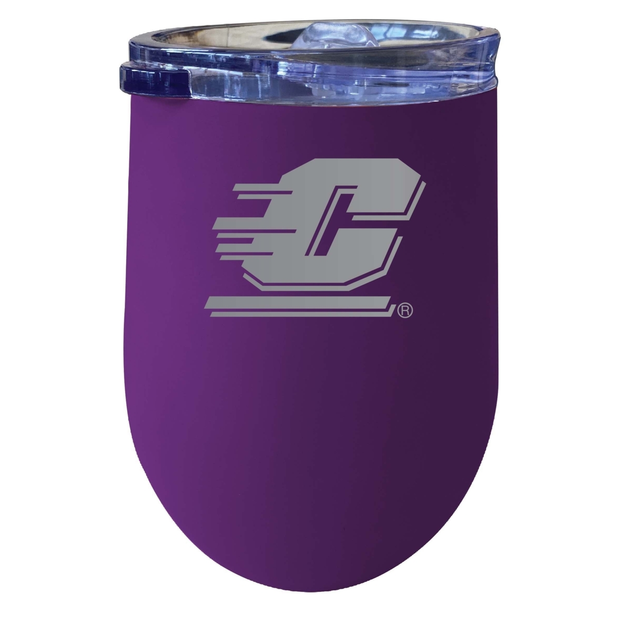 Central Michigan University 12 Oz Etched Insulated Wine Stainless Steel Tumbler Purple