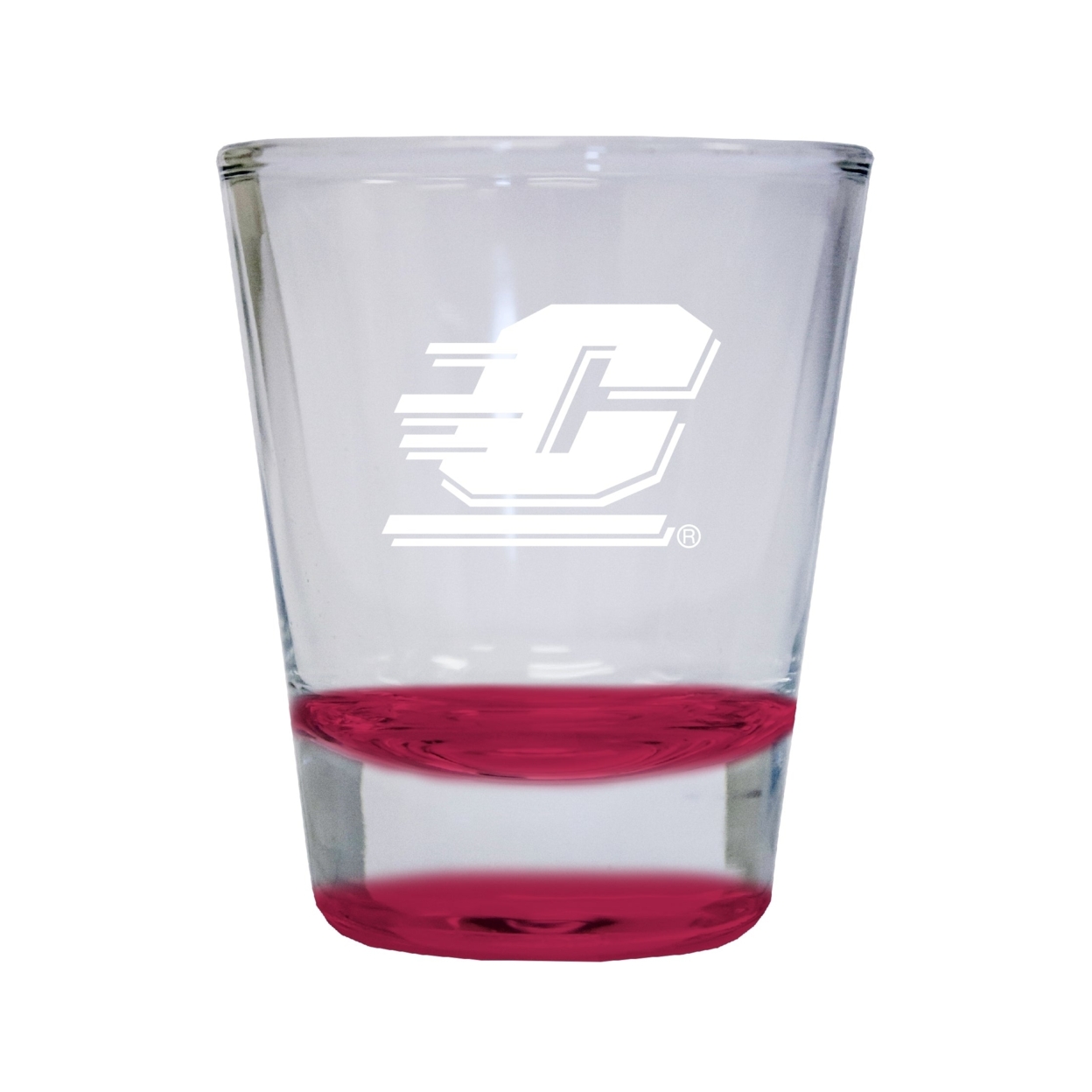 Central Michigan University Etched Round Shot Glass 2 Oz Red