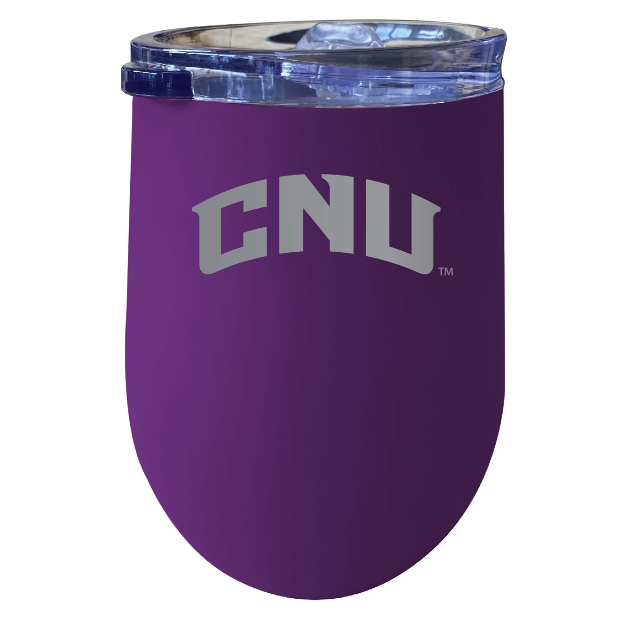 Christopher Newport Captains 12 Oz Etched Insulated Wine Stainless Steel Tumbler Purple