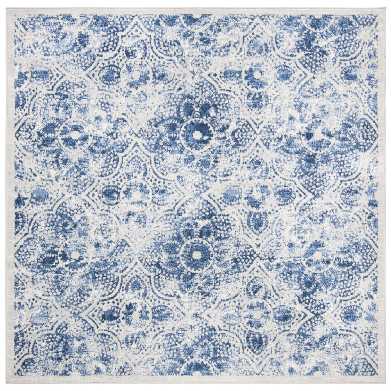 SAFAVIEH Brentwood Collection BNT862D Cream / Blue Rug - 6-7 X 6-7 Square