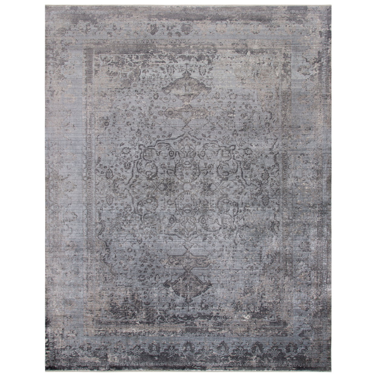 SAFAVIEH Eclipse Collection ECL134F Grey / Charcoal Rug - 8 X 10