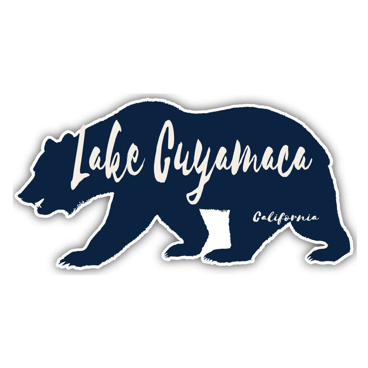 Lake Jennings California Souvenir Decorative Stickers (Choose Theme And Size) - 4-Inch, Bear