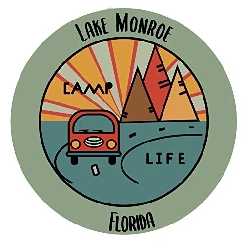 Lake Monroe Florida Souvenir Decorative Stickers (Choose Theme And Size) - 2-Inch, Camp Life