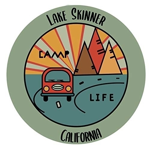 Lake Skinner California Souvenir Decorative Stickers (Choose Theme And Size) - 2-Inch, Camp Life
