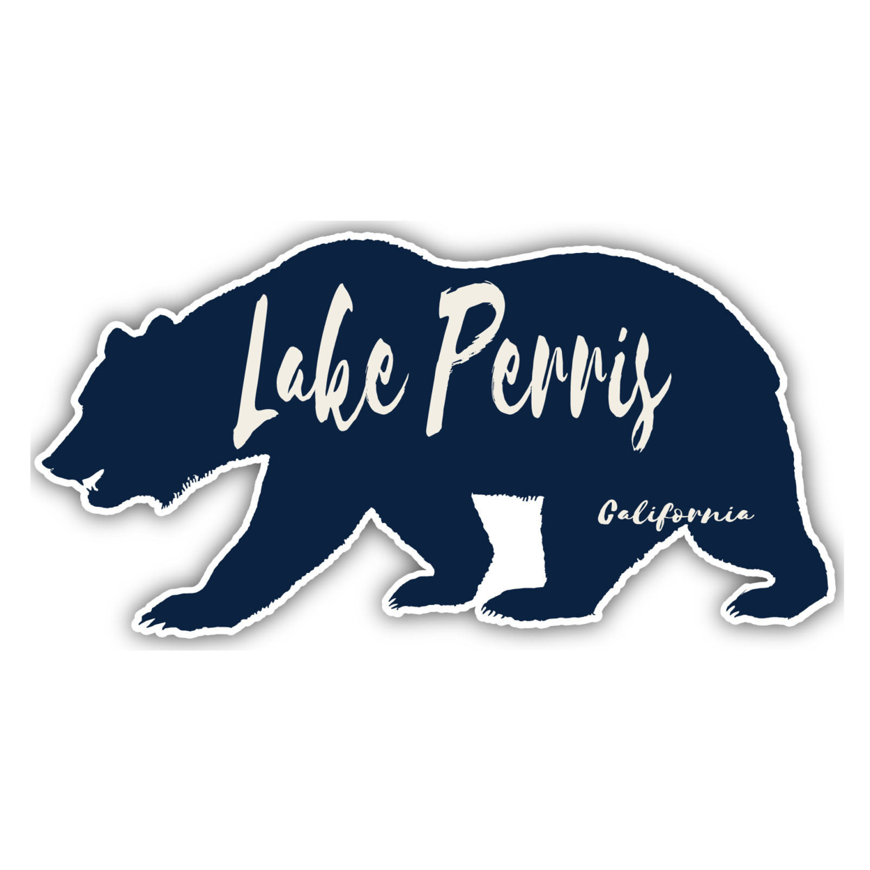 Lake Solano California Souvenir Decorative Stickers (Choose Theme And Size) - 4-Inch, Bear