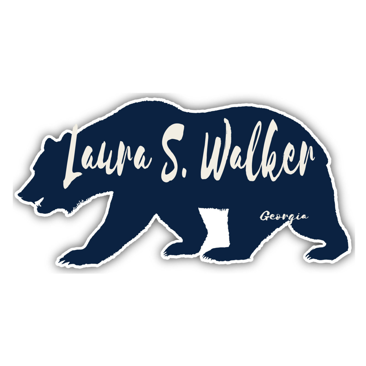 Laura S. Walker Georgia Souvenir Decorative Stickers (Choose Theme And Size) - 4-Inch, Bear
