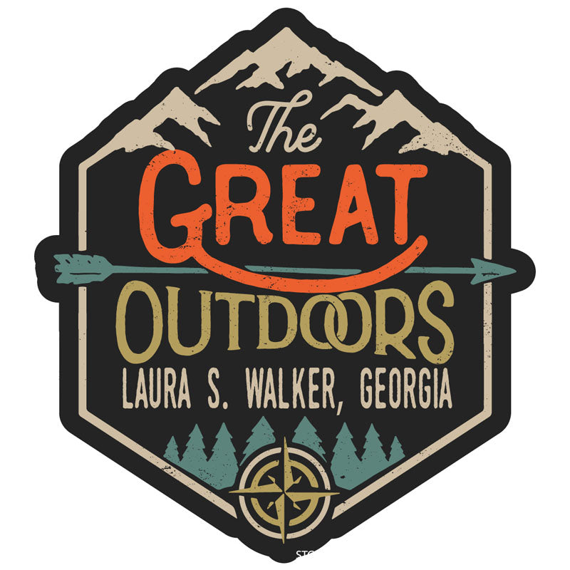 Laura S. Walker Georgia Souvenir Decorative Stickers (Choose Theme And Size) - 4-Inch, Great Outdoors