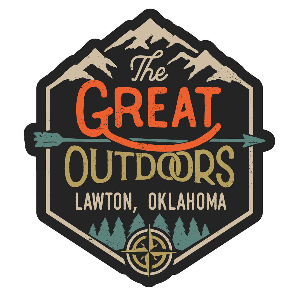 Lawton Oklahoma Souvenir Decorative Stickers (Choose Theme And Size) - 2-Inch, Great Outdoors