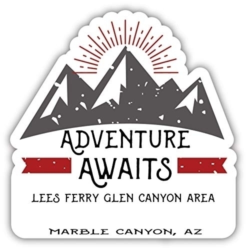 Lees Ferry Glen Canyon Area Marble Canyon Arizona Souvenir Decorative Stickers (Choose Theme And Size) - 4-Inch, Adventures Awaits