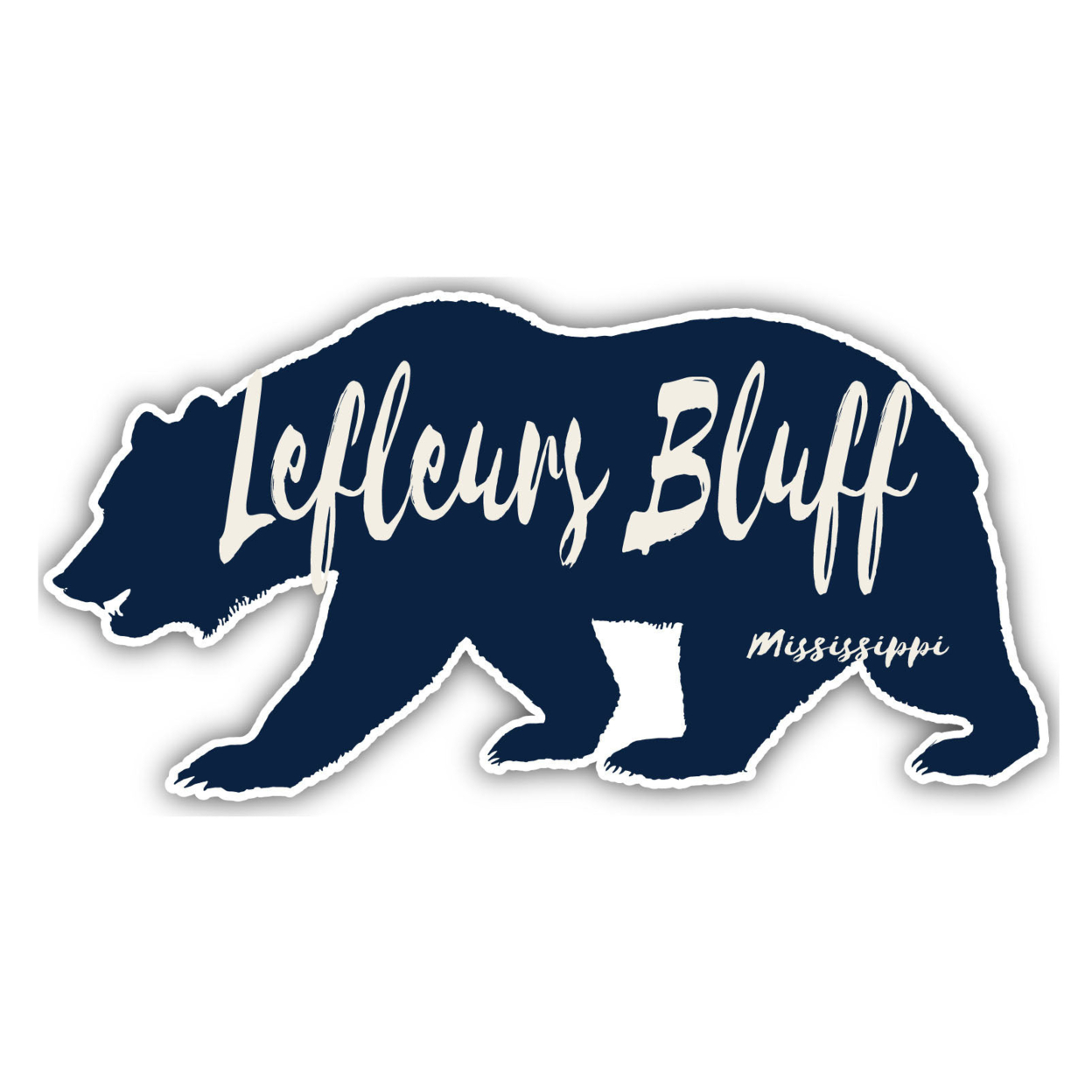 Lefleurs Bluff Mississippi Souvenir Decorative Stickers (Choose Theme And Size) - 2-Inch, Bear
