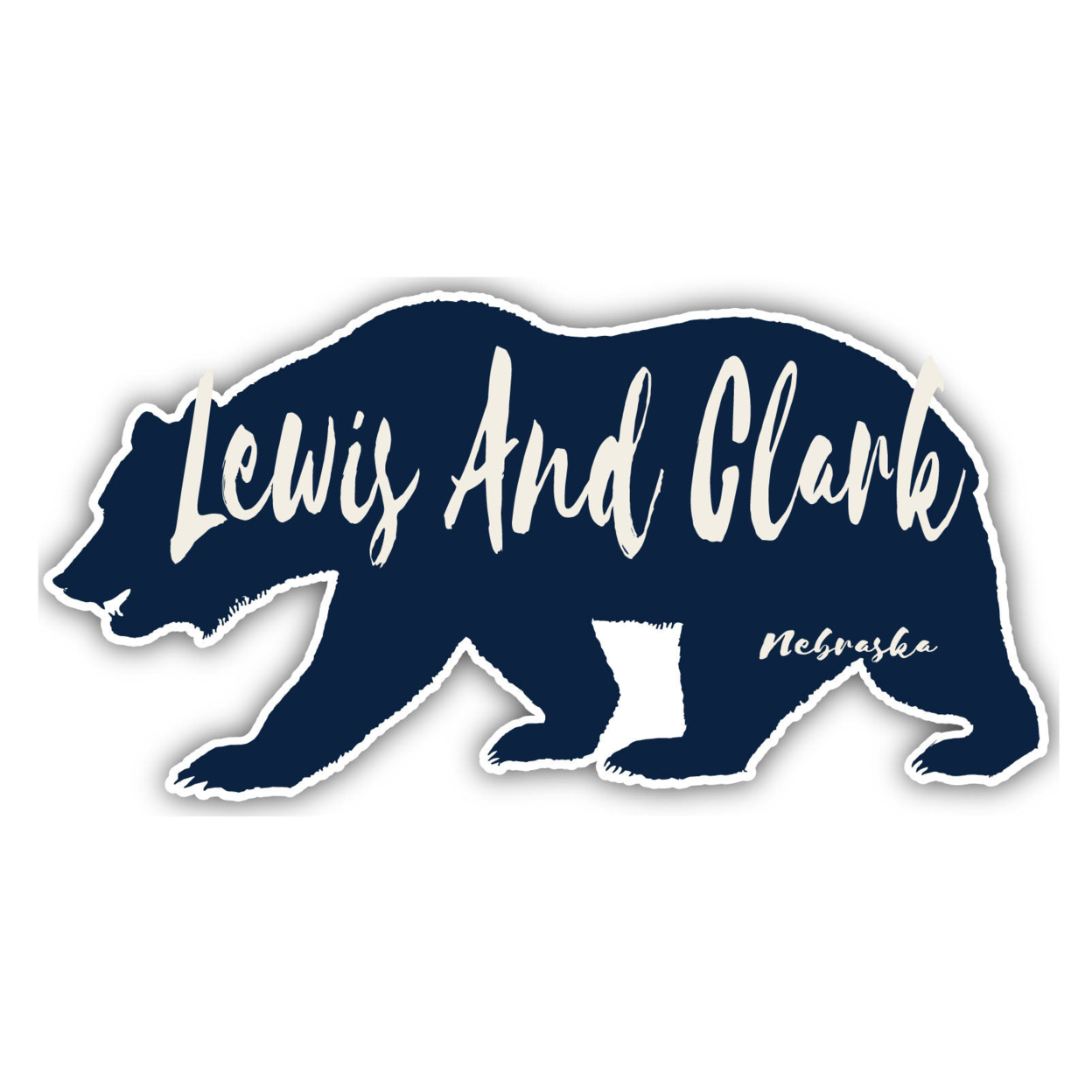 Lewis And Clark Nebraska Souvenir Decorative Stickers (Choose Theme And Size) - 2-Inch, Bear