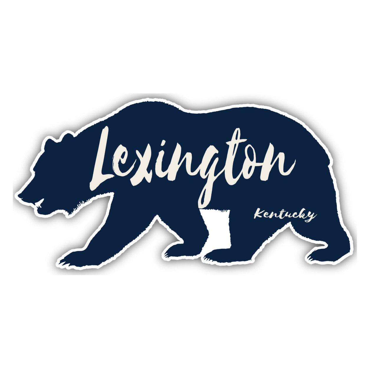 Lexington Kentucky Souvenir Decorative Stickers (Choose Theme And Size) - 4-Inch, Bear
