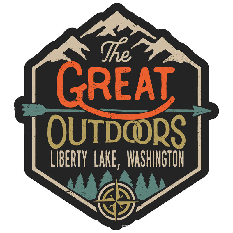 Liberty Lake Washington Souvenir Decorative Stickers (Choose Theme And Size) - 2-Inch, Great Outdoors