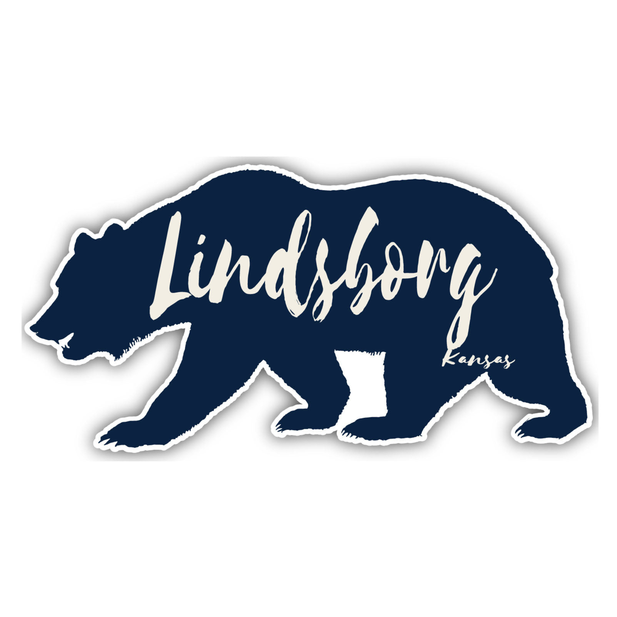 Lindsborg Kansas Souvenir Decorative Stickers (Choose Theme And Size) - 2-Inch, Bear