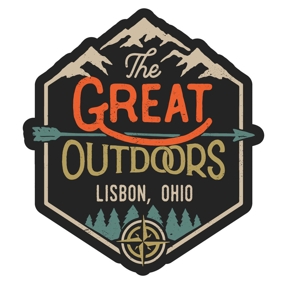 Lisbon Ohio Souvenir Decorative Stickers (Choose Theme And Size) - 4-Inch, Tent