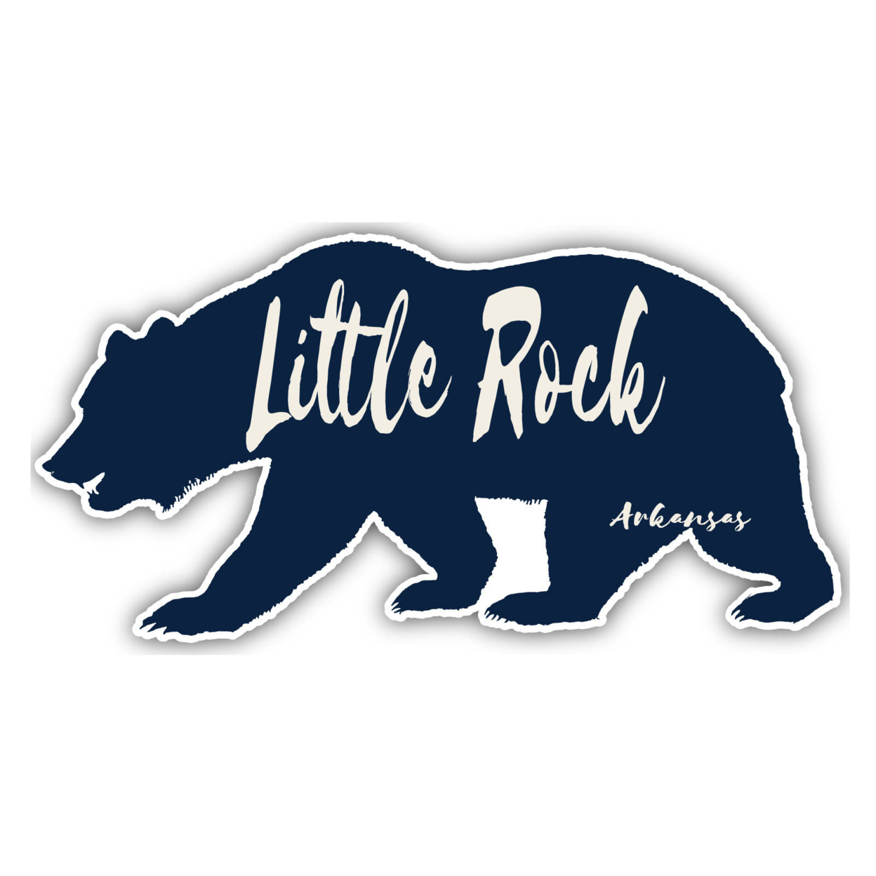 Little Rock Arkansas Souvenir Decorative Stickers (Choose Theme And Size) - 4-Inch, Tent