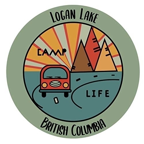 Logan Lake British Columbia Souvenir Decorative Stickers (Choose Theme And Size) - 4-Inch, Camp Life