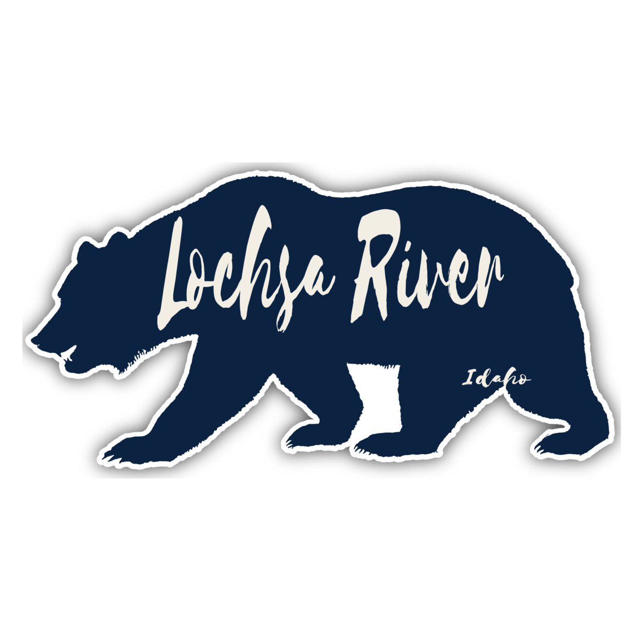 Lochsa River Idaho Souvenir Decorative Stickers (Choose Theme And Size) - 2-Inch, Bear