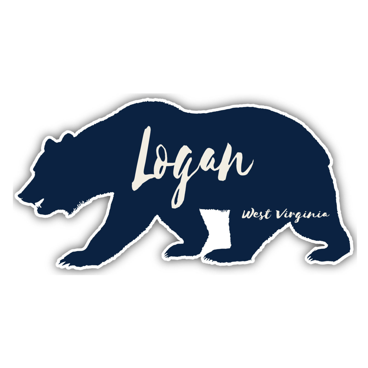 Logan West Virginia Souvenir Decorative Stickers (Choose Theme And Size) - 2-Inch, Bear