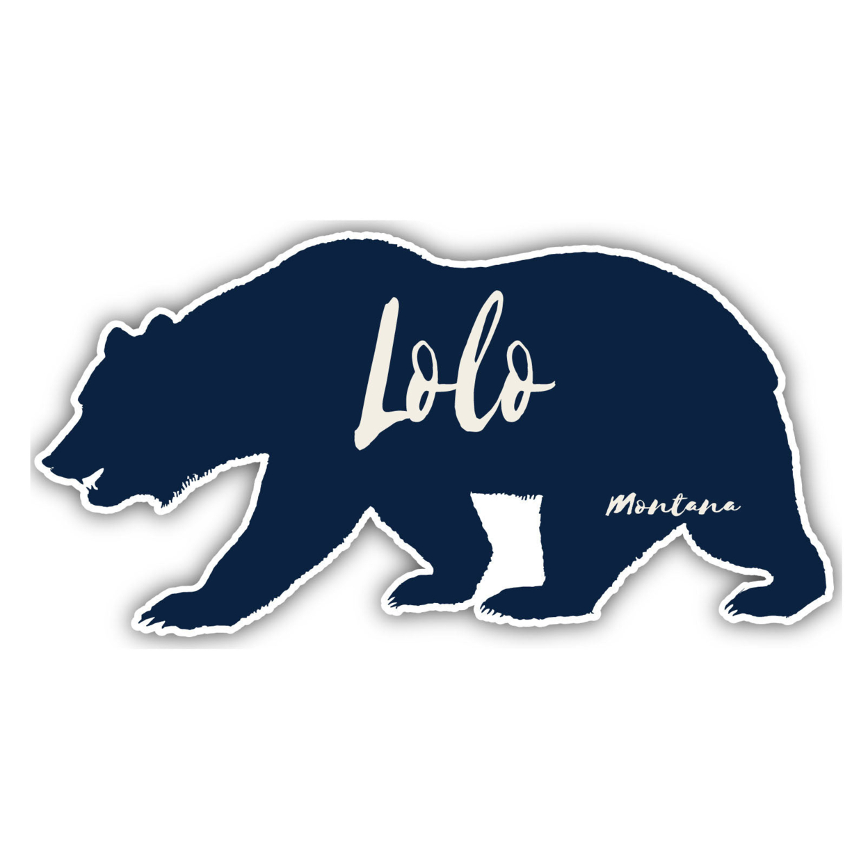 Lolo Montana Souvenir Decorative Stickers (Choose Theme And Size) - 4-Inch, Bear