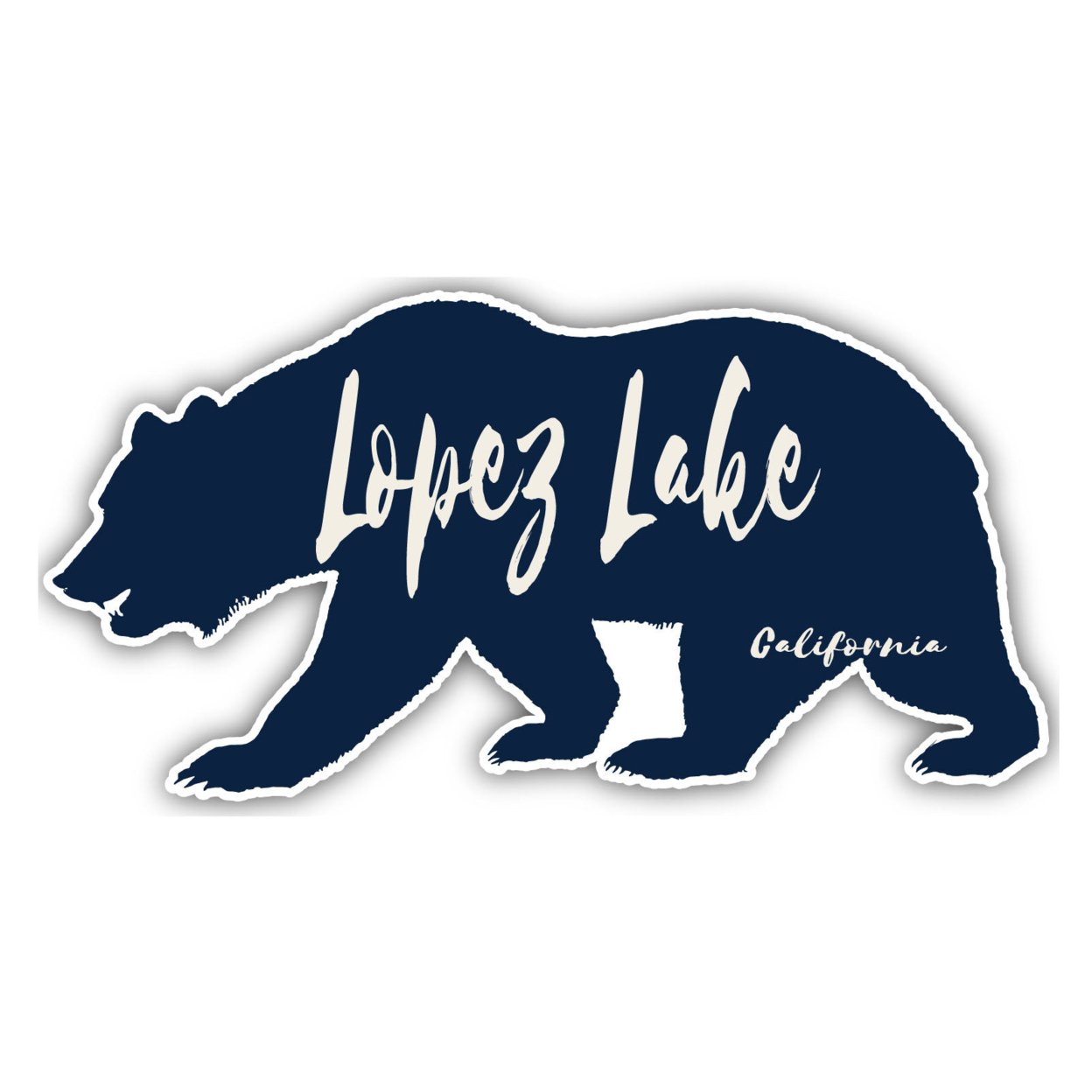 Lopez Lake California Souvenir Decorative Stickers (Choose Theme And Size) - 2-Inch, Tent