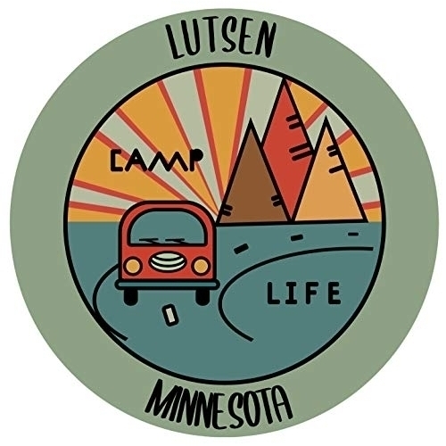 Lutsen Minnesota Souvenir Decorative Stickers (Choose Theme And Size) - 4-Inch, Tent