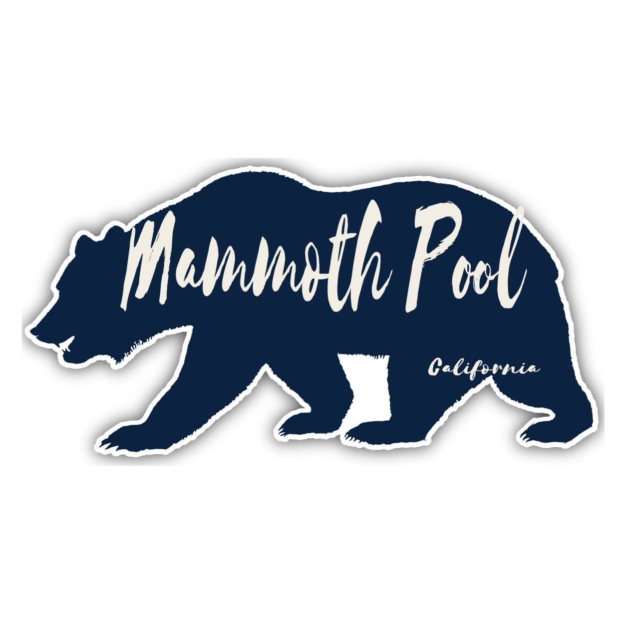 Mammoth Pool California Souvenir Decorative Stickers (Choose Theme And Size) - 4-Inch, Bear