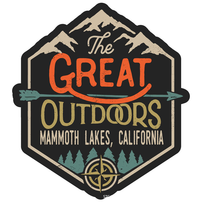 Mammoth Lakes California Souvenir Decorative Stickers (Choose Theme And Size) - 2-Inch, Great Outdoors