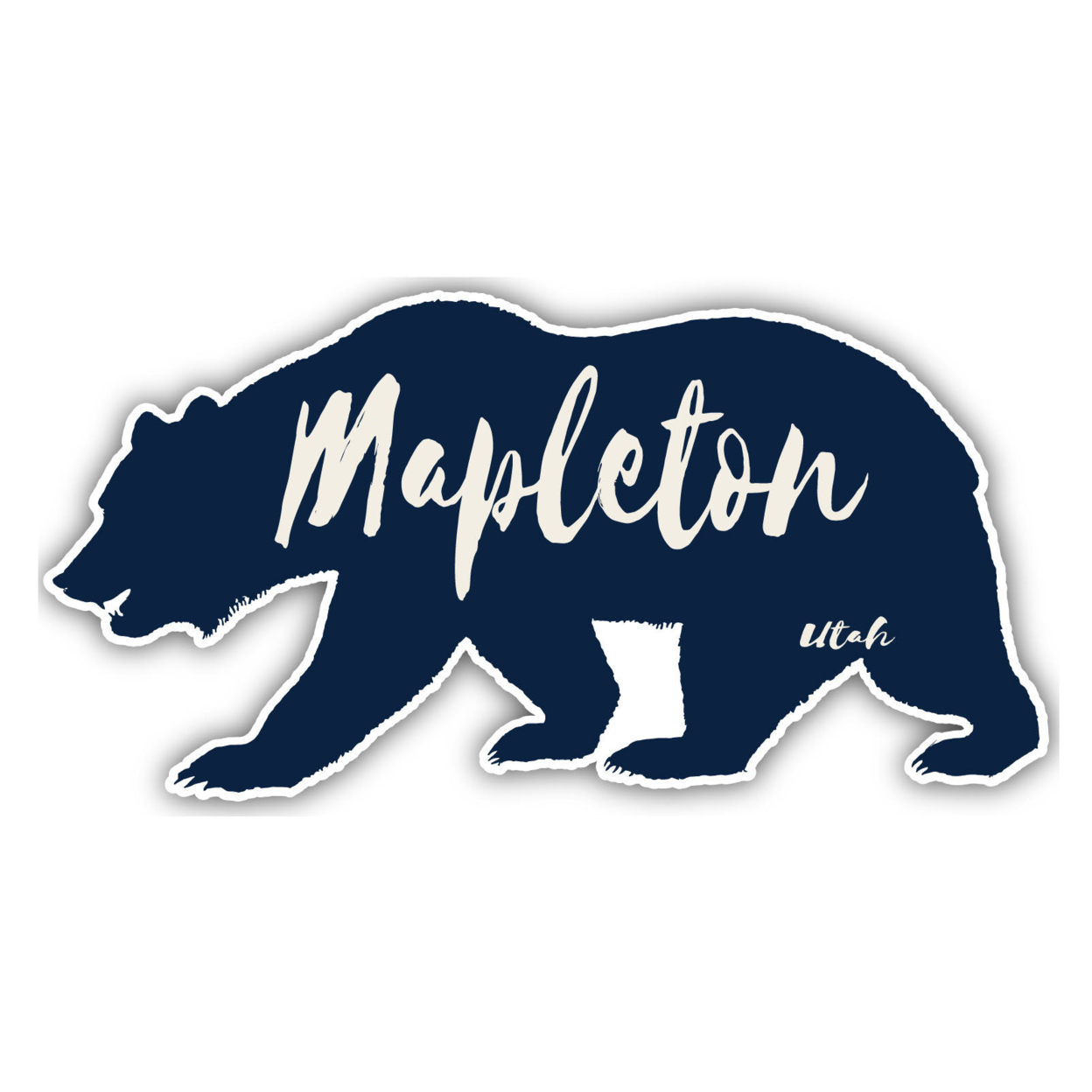 Mapleton Utah Souvenir Decorative Stickers (Choose Theme And Size) - 4-Inch, Bear
