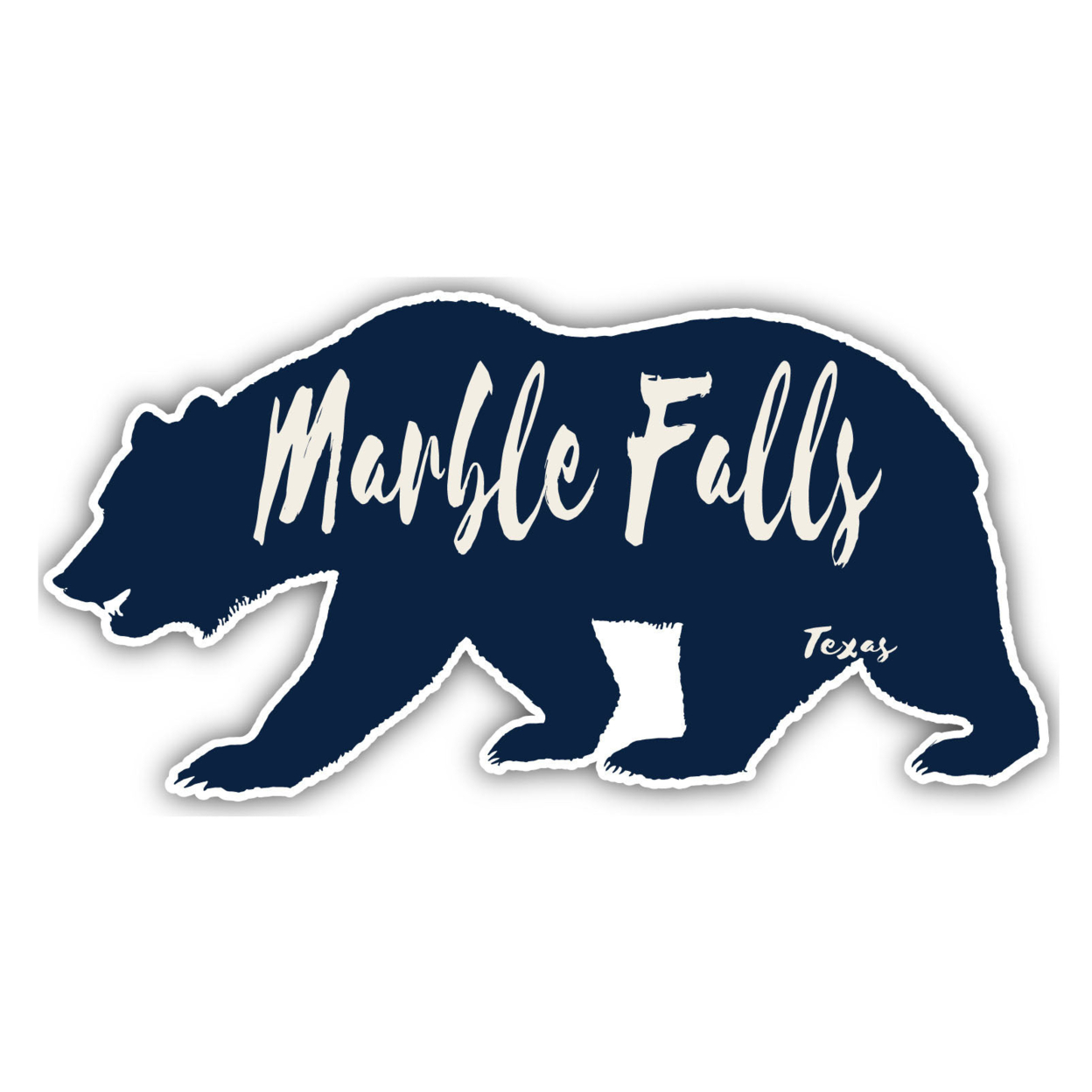 Marble Falls Texas Souvenir Decorative Stickers (Choose Theme And Size) - 2-Inch, Bear